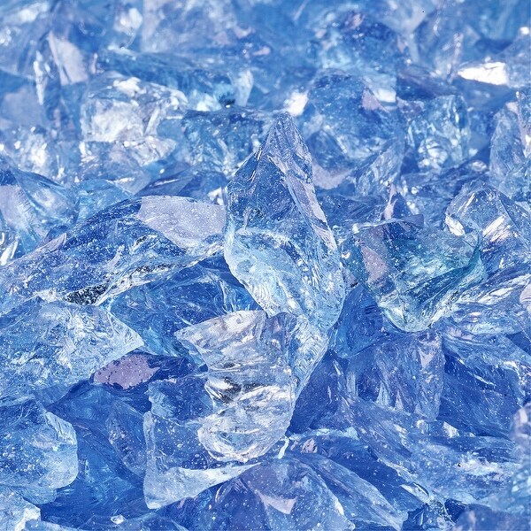 Crushed Fire Glass for Indoor and Outdoor Firepits/places (10 lbs.)