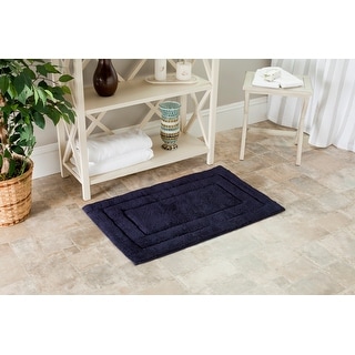 SAFAVIEH Spa 2400 Gram Tri Navy 21 x 34 Bath Rug (Set of 2)