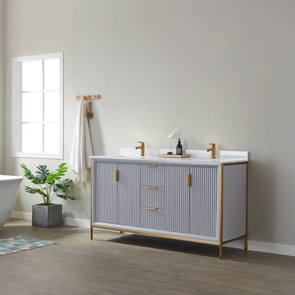 Granada 60" Vanity in Paris Grey with Countertop Without Mirror