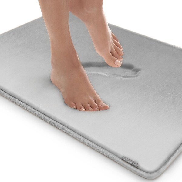 MICRODRY SoftLux Memory Foam Bath Mat w/ GripTex Base 2-Pc Set