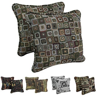 Blazing Needles 18-inch Corded Tapestry Pillows (Set of 2)