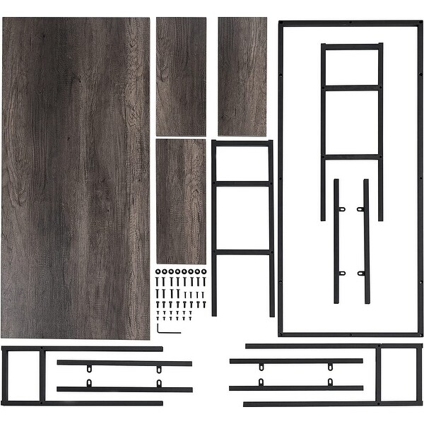 Ivinta Computer Desk with Shelves, White Gaming Desk with CPU Stand