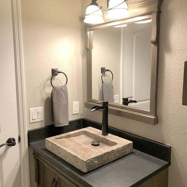 AA Warehousing Anthony Travertine Rectangular Sink