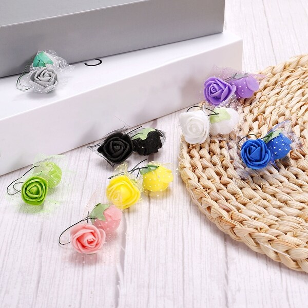 Artificial Rose Flower Heads, Cream White Mini Flowers 0.8 Inch-1 Inch 72Pcs - Cream White