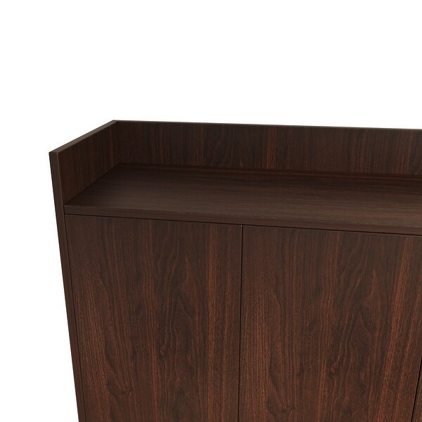 Stylish and Functional 4-Door Storage Cabinet with Square Metal Legs