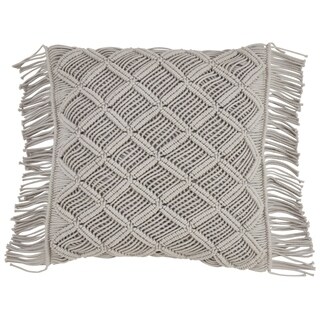 Down Filled Macramé Throw Pillow