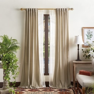 Martha Stewart Naples Chenille Solid Curtains - Panel Pair or Valance