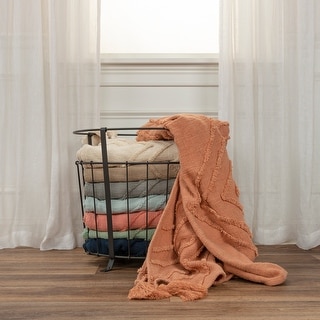 Rizzy Home Geometric Textured Cotton Throw