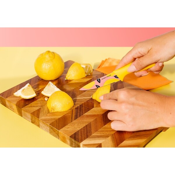 Dura Living 2-Piece Citrus Kitchen Knife Set - Nonstick Cooking Knives With Matching Sheaths