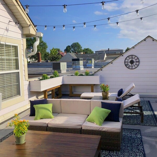 12 Globe Plastic LED Bulbs, 27 Ft Weatherproof Solar String Lights - 3000K