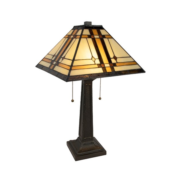 Lavish Home Tiffany-Style Stained Glass Table Lamp