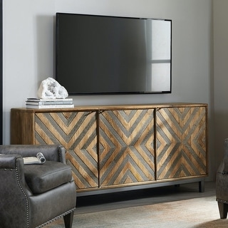 Hooker Furniture Serramonte 69" W Chevron Style Mango Wood with German