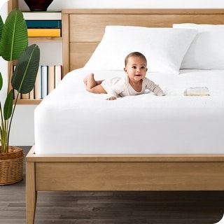 Bare Home Waterproof Cotton Mattress Protector Hypoallergenic & Vinyl Free