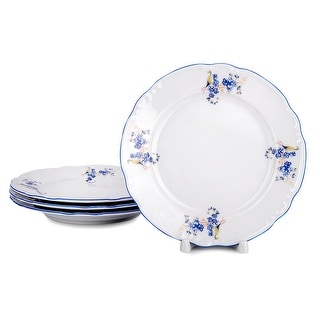 Constance Blue & White Porcelain Dessert Plate Set of 4 - 7.5"
