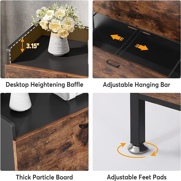 Lateral File Cabinets, 2 Drawer Filing Cabinets for Home Office