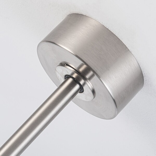 60-inch Modern Brushed Nickel 6-Blade LED Ceiling Fan with Light and Remote