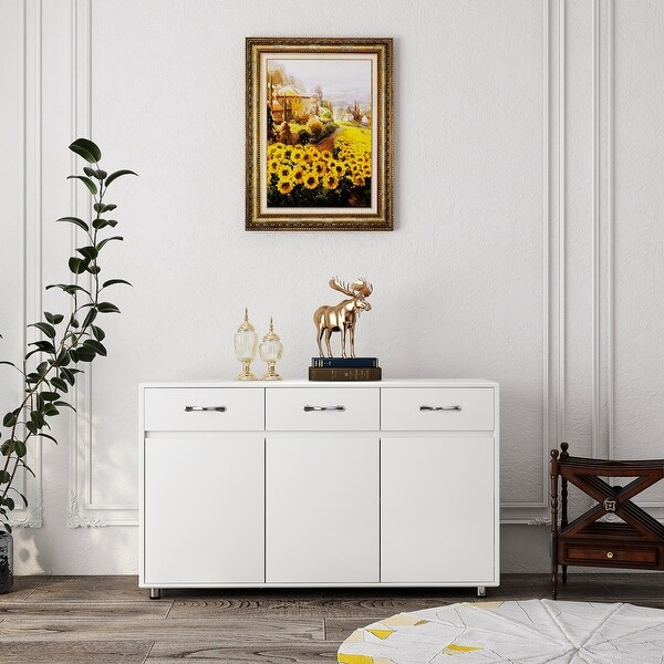 Sideboard Cabinet with 3 Doors and 3 Drawers Buffet Cabinet for LIving Room
