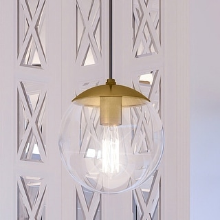 Luxury Minimalist Pendant, 8.75"H x 8"W, with Modern Farmhouse Style, Brushed Bronze, BWP4011 by Urban Ambiance - 8.75