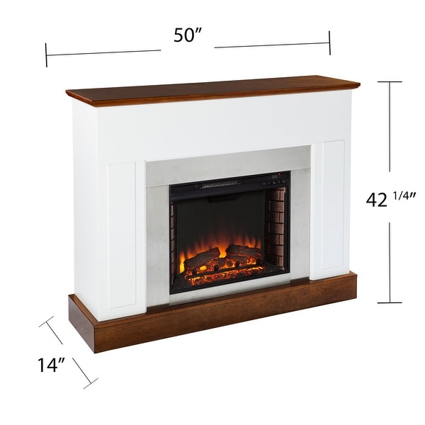 SEI Furniture Eatenburg Industrial Electric Fireplace
