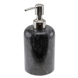 Creative Home Spa Collection Black Marble Liquid Soap Dispenser, Lotion Dispenser