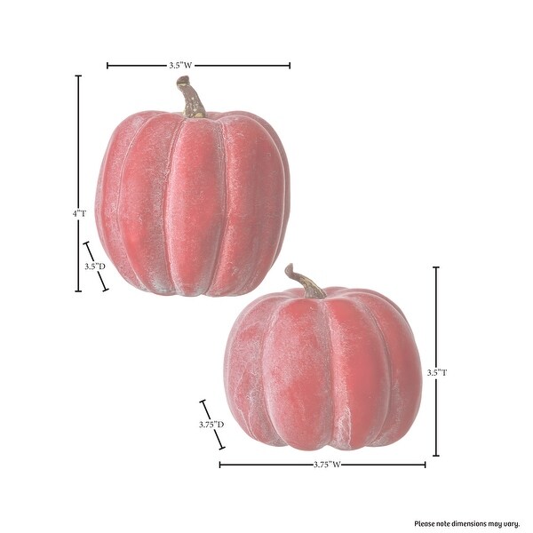3-4" Waterproof Weathered Pumpkin Set of 2