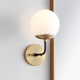 SAFAVIEH Lighting Cayden Brass LED Wall Sconce - 6"x8"x11"