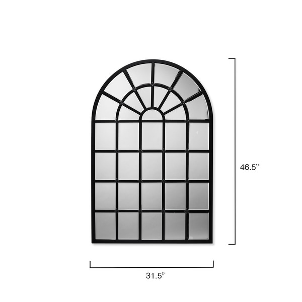 Alden Décor Harriet Iron Arch Mirror - Black