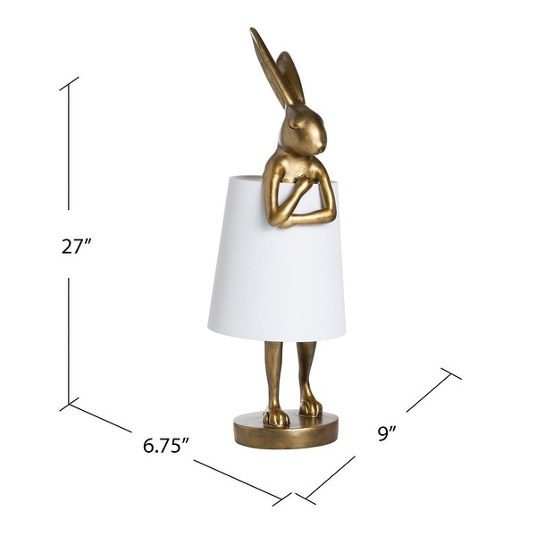 Chester Gold Rabbit Lamp - 9 x 9 x 26.50