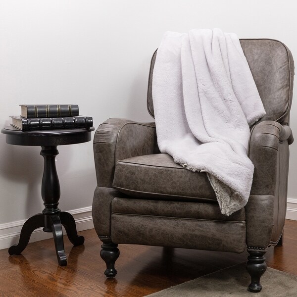 Husband Pillow - Exquisite Cozy Faux Fur - Double Sided Weighted Throw Blanket - 2-tone, 50"X 60"