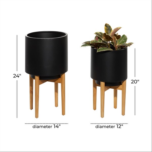Iron Contemporary Planter (Set of 2)