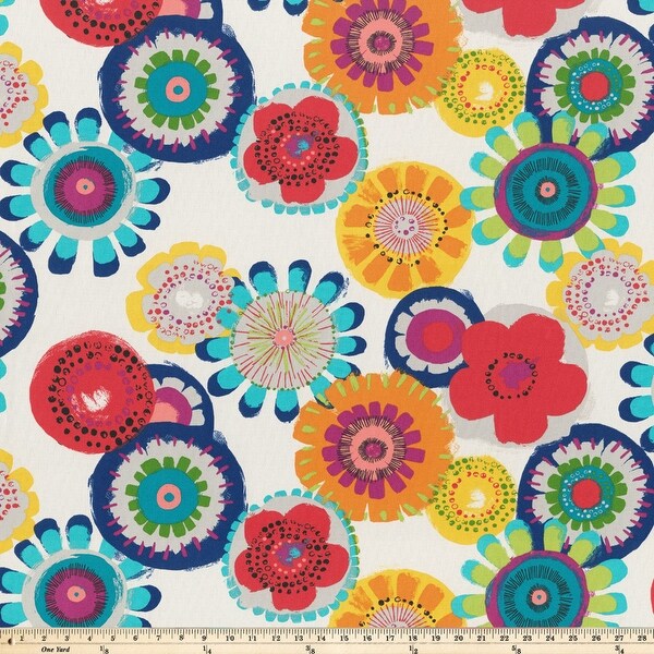 Decorative Multicolored Floral Square Outdoor Toss Polyester Pillows (Set of 2)