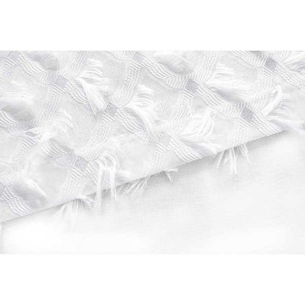 DriftAway White Voile Grommet Semi Sheer Curtain Panel Pair - 52" width x 84 " length