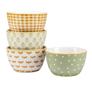 Certified International Sunflowers Forever 22 oz. Ice Cream/Dessert Bowls, Set of 4 - 5.25" Dia x 3"