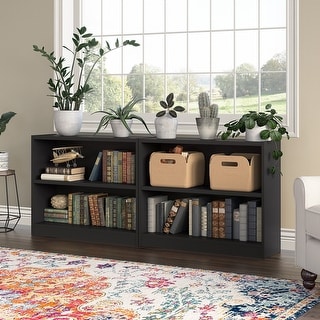 Universal Small 2 Shelf Bookcase by Bush Furniture (Set of 2) - 36.97"L x 12.00"W x 30.00"H