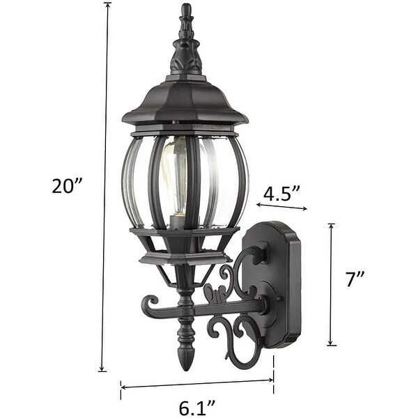 Praiano 2-Pack Outdoor Wall Lantern Waterproof Exterior Wall Sconce Light