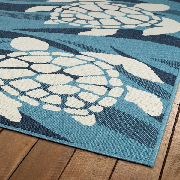 Ambrosi Sea Turtles Novelty Indoor/ Outdoor Area Rug