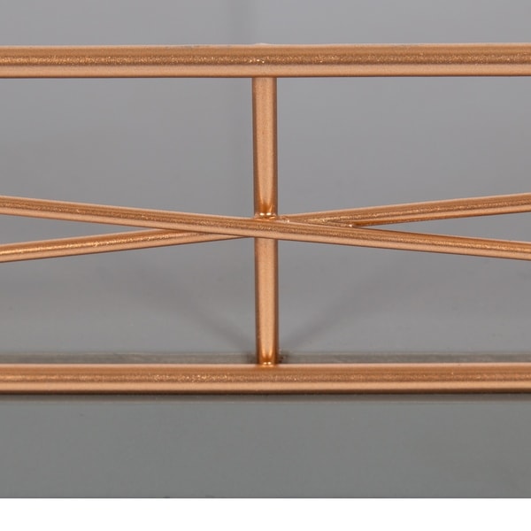 Kate and Laurel Mendel Modern Decorative Tray with Metal Rim - 12x16.5