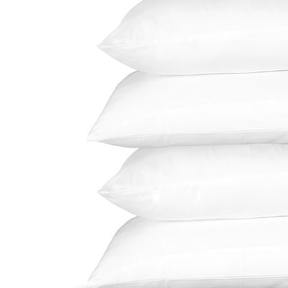 400 TC Poly Cotton Solid Value Pack of 4 Pillow Cases