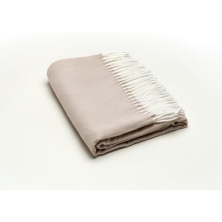 Sand Brown Soft Acrylic Herringbone Throw Blanket