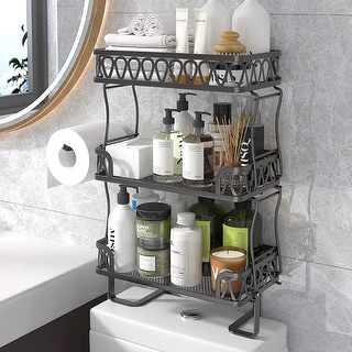 3 Layer Bathroom Organizer Metal Storage Shelfl