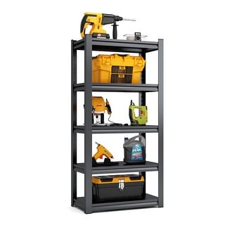 Heavy Duty 5-Tier Metal Shelving Unit for Garage, Basement, Kitchen, Pantry, Closet - 2500lbs Weight Capacity