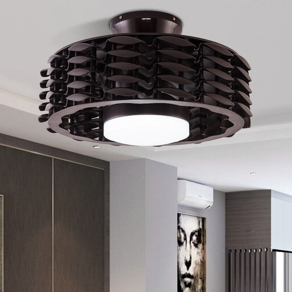 22" Invisible Blades LED Ceiling Fan Light with Remote - 22''