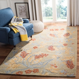 SAFAVIEH Handmade Blossom Elta Modern Floral Wool Rug