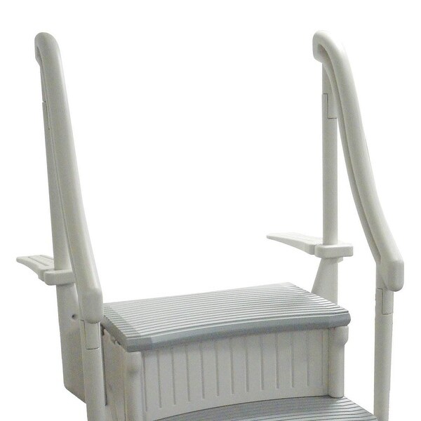 Confer CCXIG In Ground Swimming Pool Grand Entry Curve Steps Stairs System, Gray - 55.2