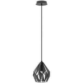 Eglo Carlton 3 Black and Silver 1-Light Geometric Pendant