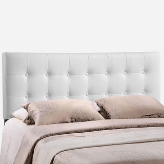 Heritage Stylish White Upholstered King Size Headboard