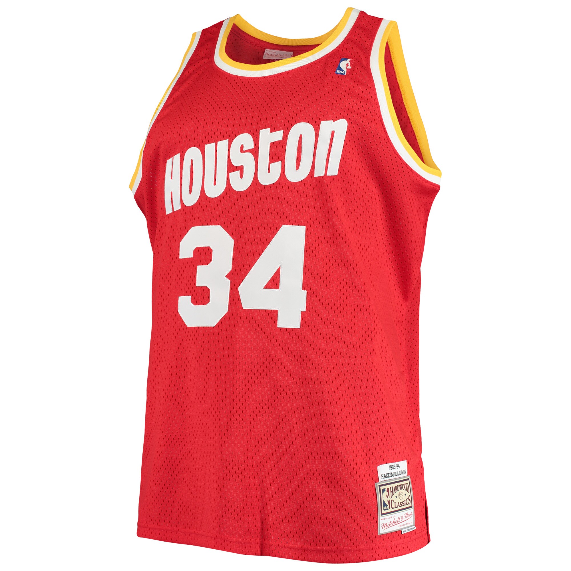 Hakeem Olajuwon Houston Rockets Mitchell & Ness Big & Tall Hardwood Classics Jersey - Red