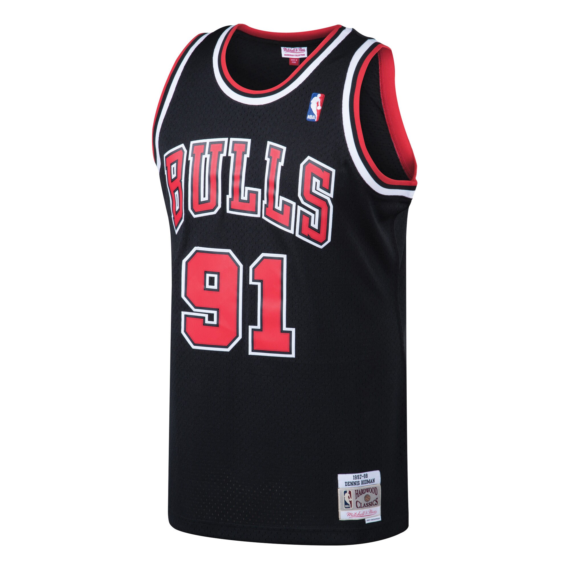 Dennis Rodman Chicago Bulls Mitchell & Ness Hardwood Classics Swingman Jersey - Black