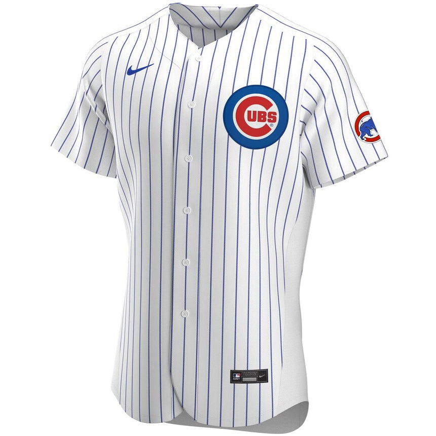 Men's Chicago Cubs White Home Authentic Official Team Jersey