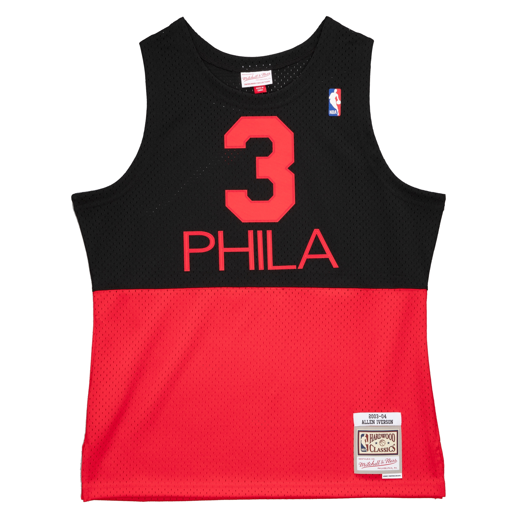 Allen Iverson Philadelphia 76ers Mitchell & Ness 2003-2004 Hardwood Classics Reload 2.0 Swingman Jersey - Black